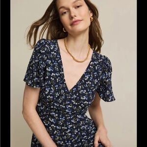 Madewell blue floral maxi dress